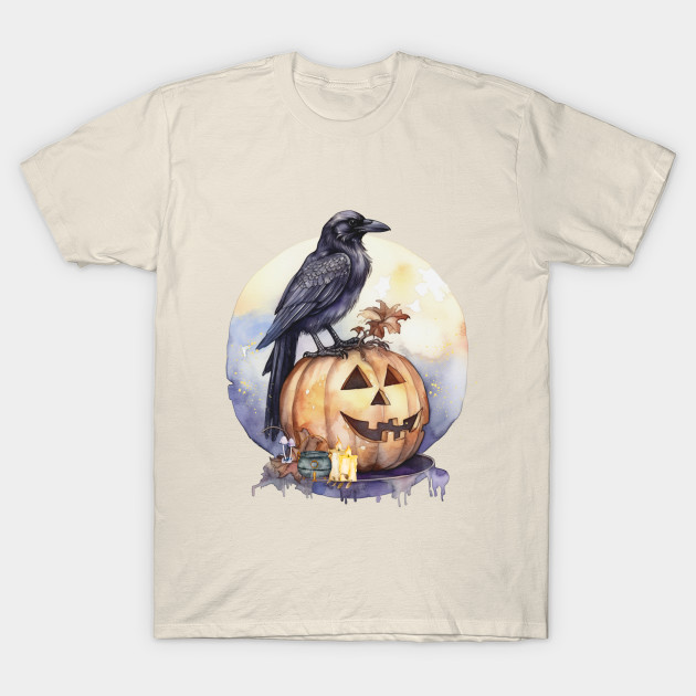 Raven on a Jack O Lantern by mw1designsart